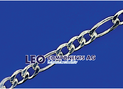 Panzerketten weit mit Karabiner / 925 Silber