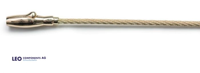  collier en fil d’or 1,5 mm  avec fermoir à crocodile 1-fil / l'or