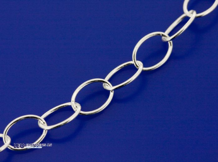 link chain oval with lobster clasp (ø 7.5x5.5 mm) / 925 silver