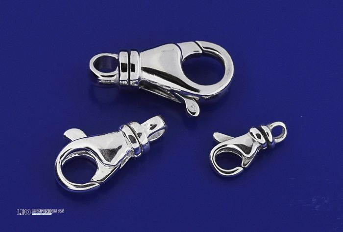 carabiner with throwing eyelet  / 925 silver