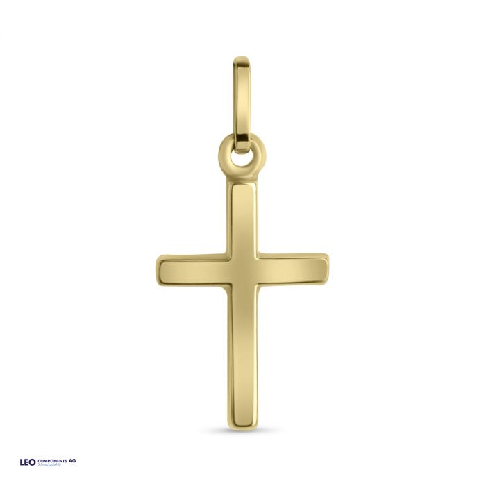 pendentif croix poli 10,1x17,3mm / l'or