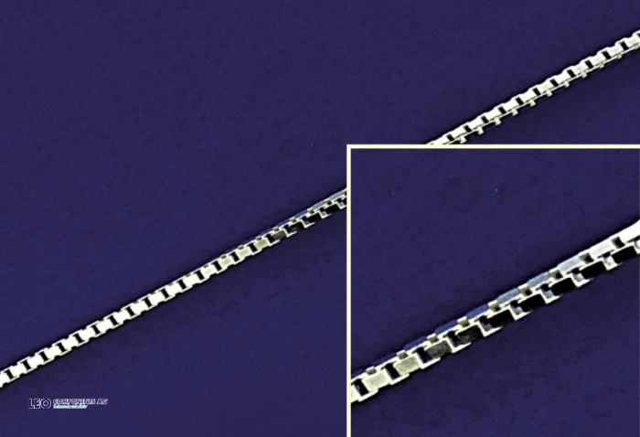 box chain with spring ring (ø 0.6 mm) / 925 silver