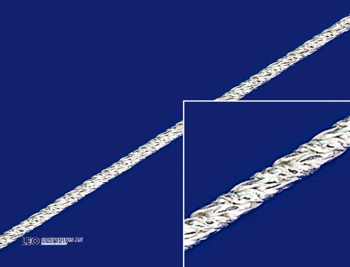 chaîne cordon avec fermoir à mousqueton (ø1.5mm) / argent 925