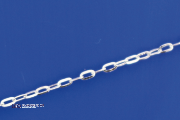chaîne d’ancre plat avec anneaux ressort (ø1.8mm) / 925 argent 