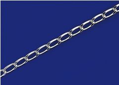 curb chain wide / loose (ø 3.7x8.6mm) / 925 silver