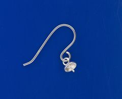 earwire with hanging frame / 925 silver