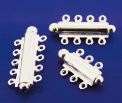 slide lock clasp multi-row / 925 Silver