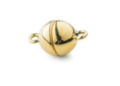 magnetic clasp (round, polished) / gold