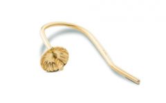 crochet d‘oreille avec calotte pendante / l'or