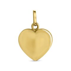 pendant heart 13x12mm polished / gold
