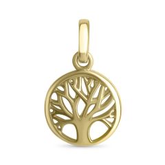pendant tree of life polished 10,5mm / gold 