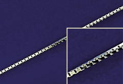 box chain with spring ring (ø 0.6 mm) / 925 silver