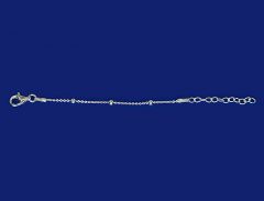 bracelet cheville avec 3cm chaîne d’extension / argent 925
