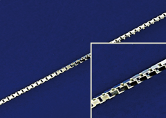 Veneziaketten mit Karabiner (ø 0.9 mm) / 925 Silber