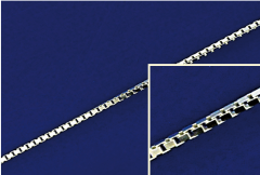 box chain with lobster clasp ( ø0.9 mm) / 925 silver