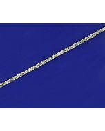 Criss-Cross Ketten mit Karabiner ( ø 1mm) / 925 Silber