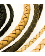 braided leather cord / kid leather (ø 3 - 6 mm)